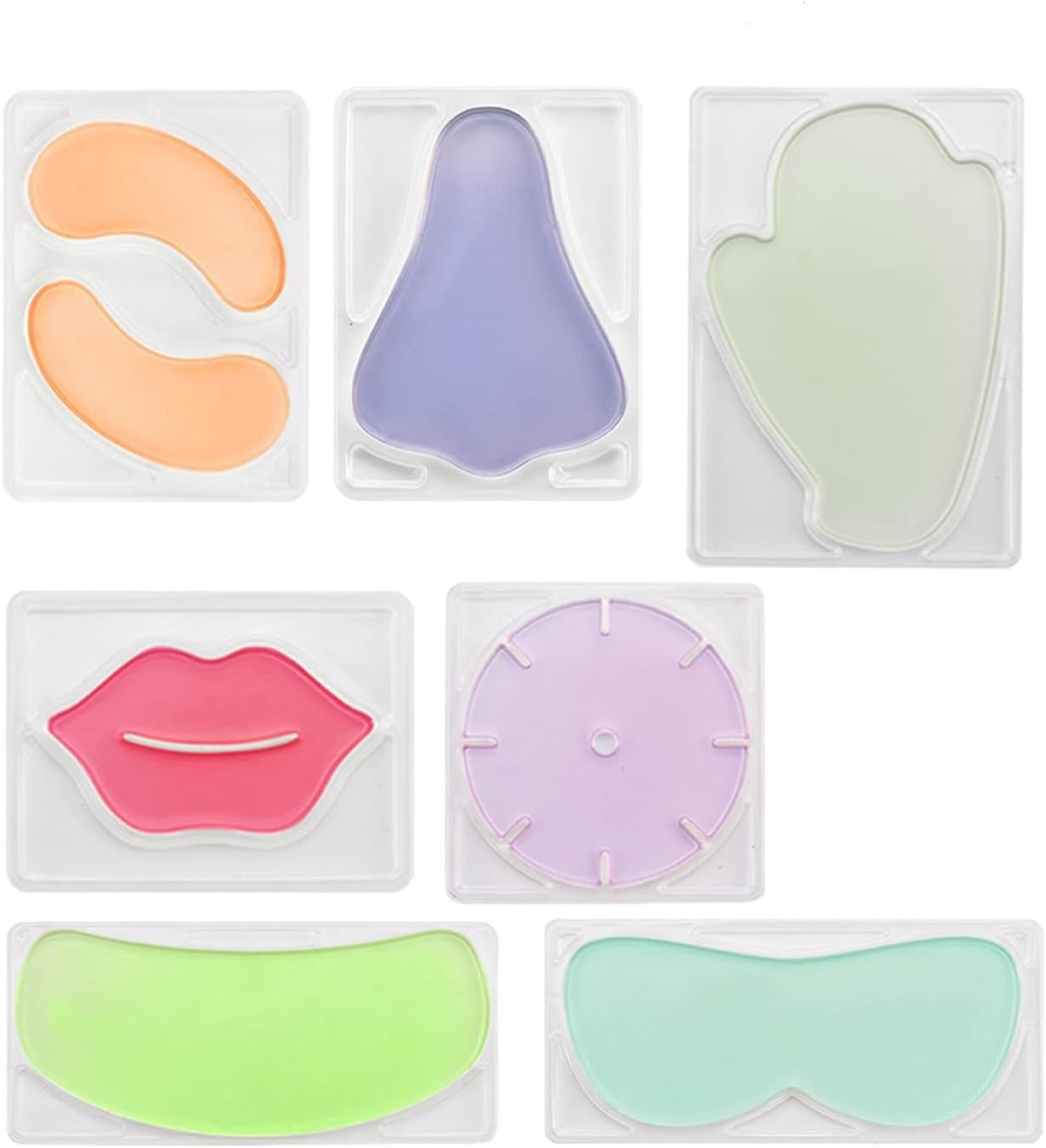 7-in-1 Silicone Face Mask Mold Kit