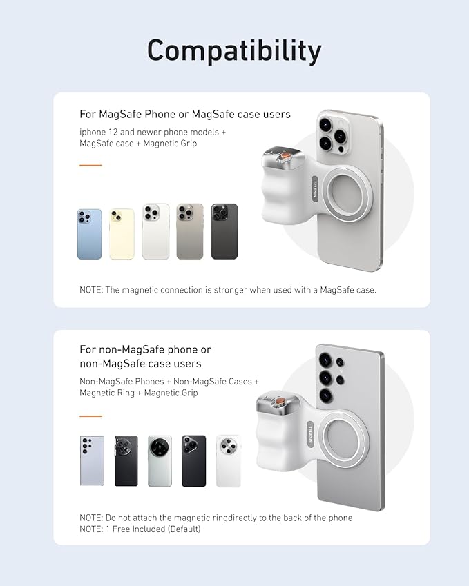 SnapGrip™ Magnetic Camera Handle with Wireless Shutter